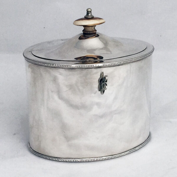 GEORGIAN SILVER TEA CADDY - Image 2