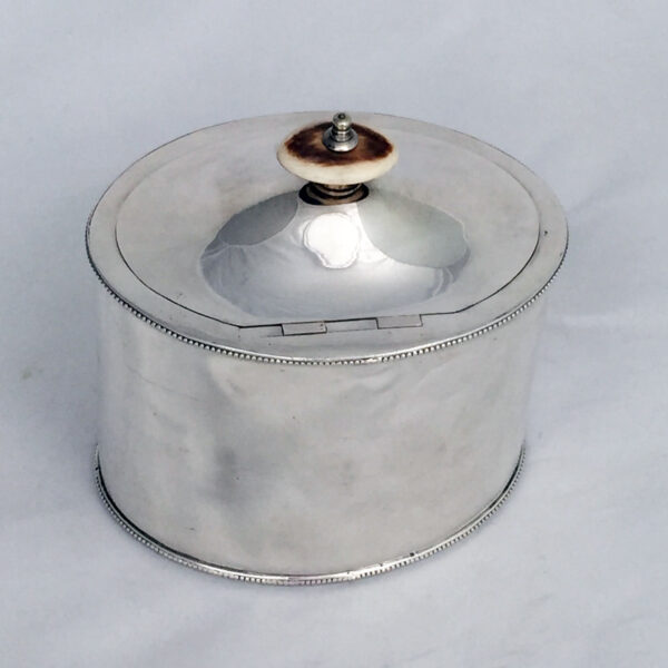 GEORGIAN SILVER TEA CADDY - Image 5