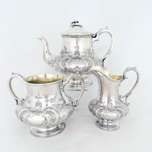 ENGLISH SILVER TEA SET - Image 2