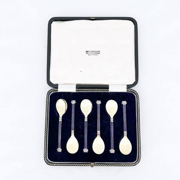 SILVER AND ENAMEL SPOONS - Image 3
