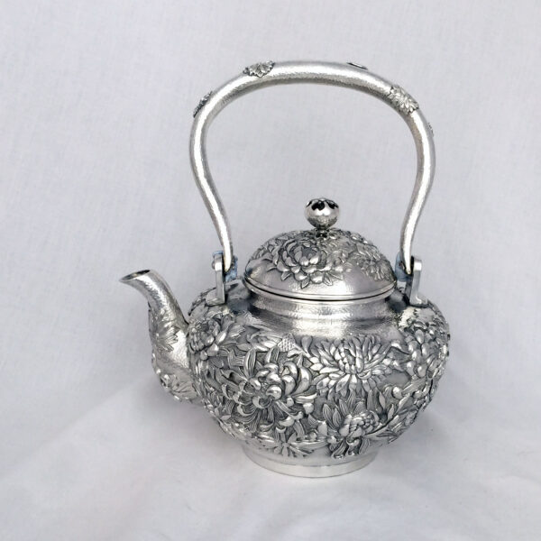 JAPANESE EXPORT SILVER TEA SET - Image 5