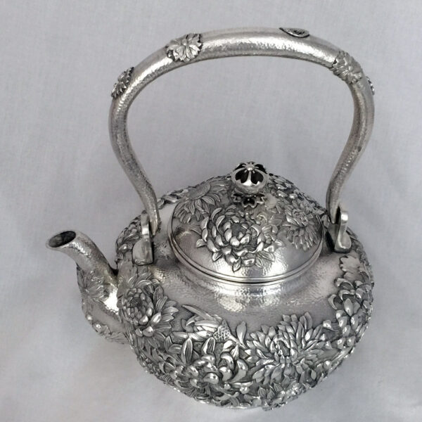 JAPANESE EXPORT SILVER TEA SET - Image 6