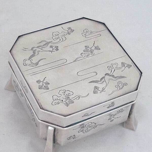 JAPANESE EXPORT SILVER BOX - Image 4