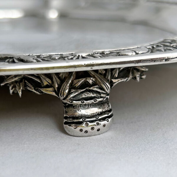 CHINESE EXPORT SILVER SALVER - Image 5