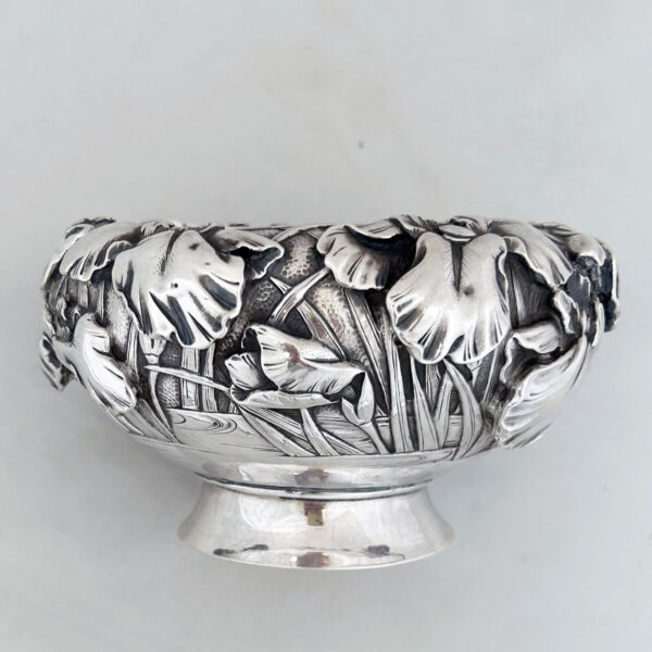 JAPANESE EXPORT SILVER IRIS BOWL - Image 6
