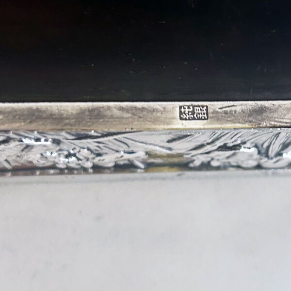 JAPANESE EXPORT SILVER IRIS  BOX - Image 5
