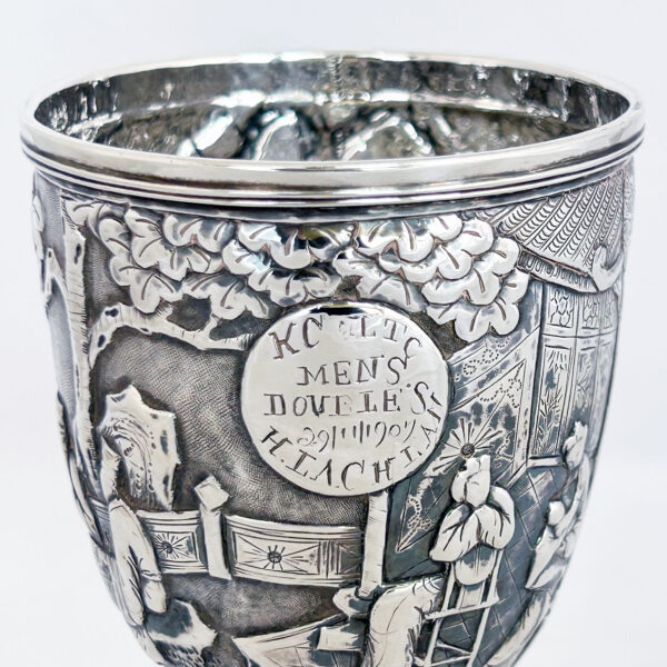 CHINESE EXPORT SILVER GOBLET - Image 3