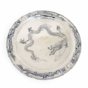 CHINESE EXPORT SILVER SALVER