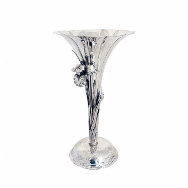 JAPANESE EXPORT SILVER VASE - Image 3
