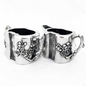 CHINESE EXPORT SILVER SUGAR AND CREAM