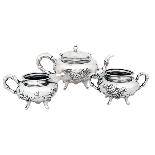 CHINESE EXPORT SILVER TEA SET