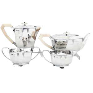 Art Deco English silver TEA SET